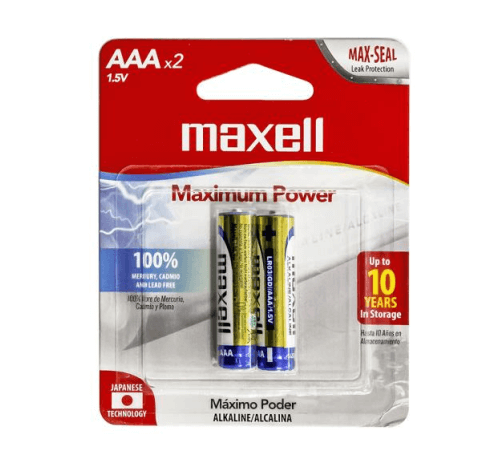 Pilas alcalinas AAA Maxell 2, paquete de 10, 723810, Color, 1, 1